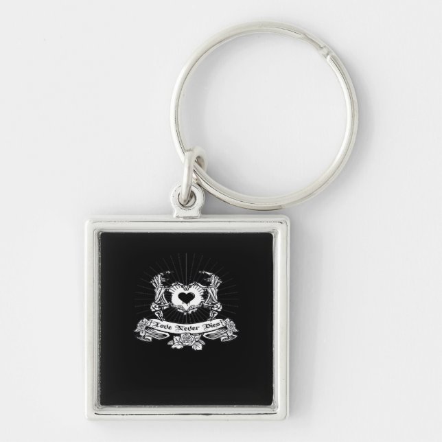 Skeleton Hand Design Classic Key Ring (Front)