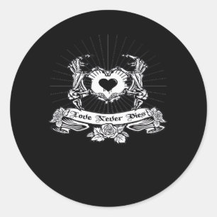 Skeleton Hand Design Classic Round Sticker