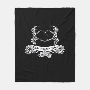 Skeleton Hand Design Fleece Blanket