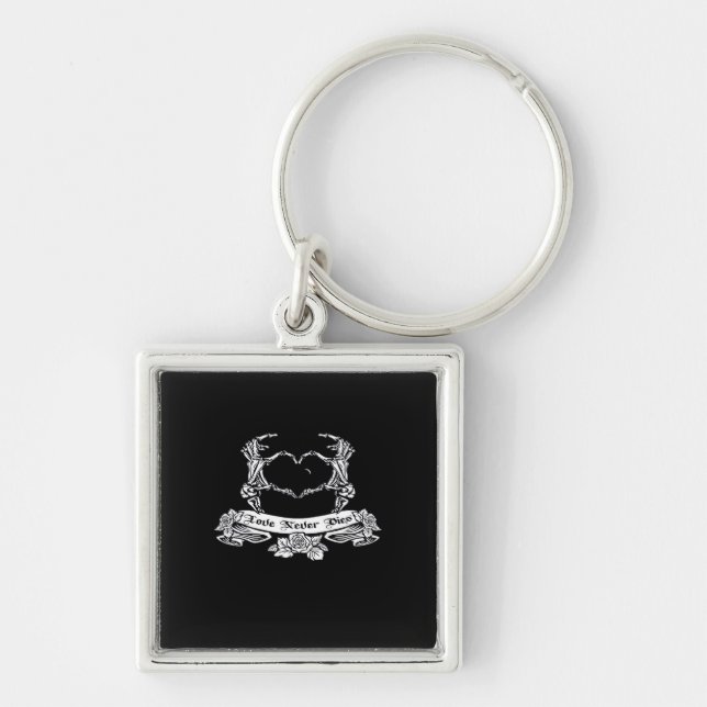 Skeleton Hand Design  Key Ring (Front)