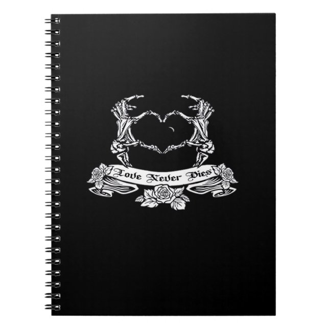 Skeleton Hand Design  Notebook (Front)