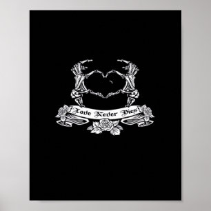 Skeleton Hand Design Poster