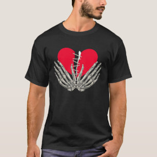 Skeleton Hand Fixed Love Heart Retro Costume Men W T-Shirt