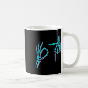 Skeleton Hand Funny Six Seven 6 7 Meme 67 Hallowee Coffee Mug