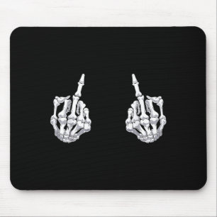 Skeleton Hand Halloween Bones Middle Finger Skull Mouse Mat