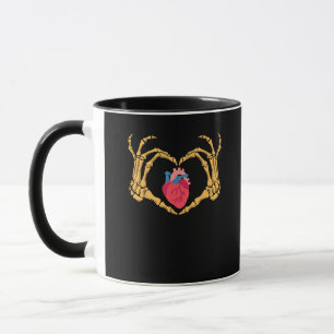 Skeleton Hand Heart Anatomy Cardiac Cvicu Nurse Ha Mug