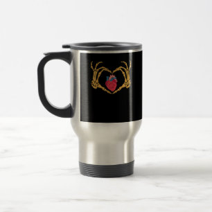 Skeleton Hand Heart Anatomy Cardiac Cvicu Nurse Ha Travel Mug