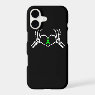 Skeleton Hand Heart Awareness Ribbon Supportive