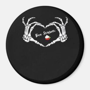 Skeleton Hand Heart Boo Season Classic Magnet
