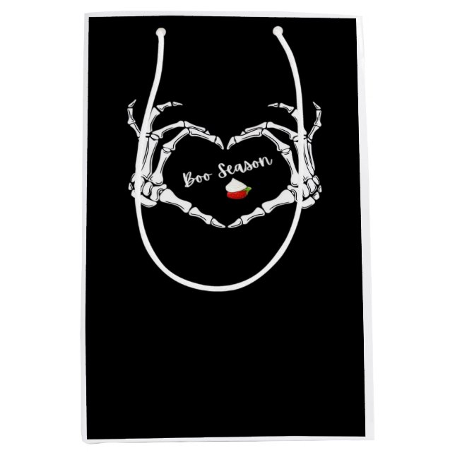 Skeleton Hand Heart Boo Season Classic Medium Gift Bag (Front)