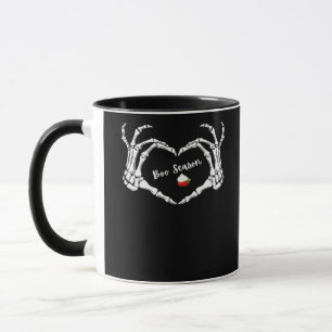 Skeleton Hand Heart Boo Season Classic Mug