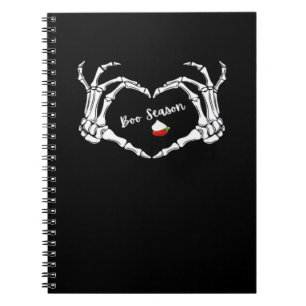 Skeleton Hand Heart Boo Season Classic Notebook