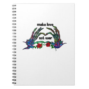Skeleton Hand Heart Design Notebook