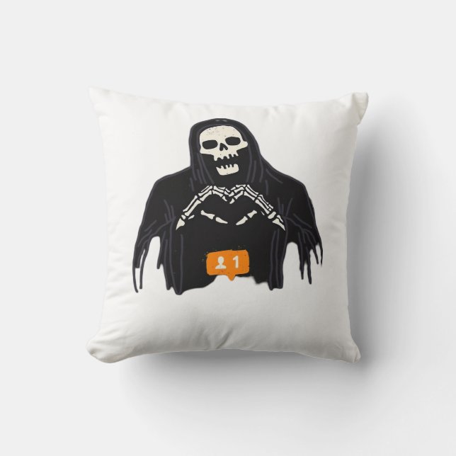 Skeleton Hand Heart Follower Classic Cushion (Front)