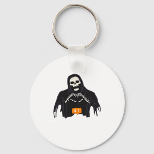 Skeleton Hand Heart Follower Classic Key Ring