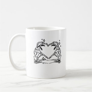 Skeleton Hand Heart Funny Design Coffee Mug