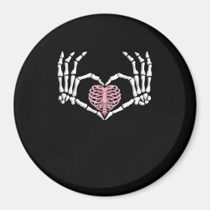 Skeleton Hand Heart Funny Halloween Women Men Magnet
