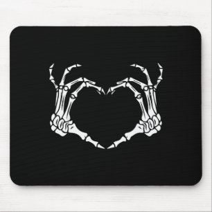 Skeleton Hand Heart Halloween Funny Bones Love Mouse Mat