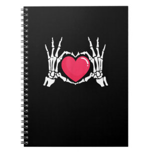 Skeleton Hand Heart Halloween Notebook