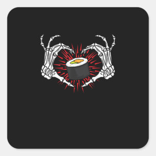 Skeleton Hand Heart Lazy Diy Halloween Costume Coo Square Sticker