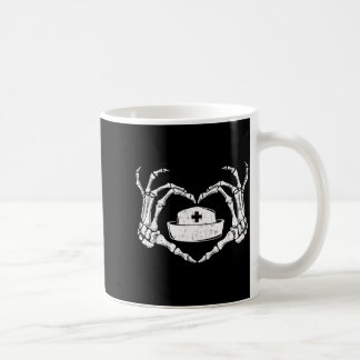 Skeleton Hand Heart Lazy Halloween Costume Funny Coffee Mug