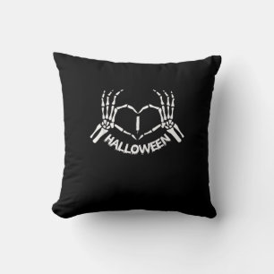 Skeleton Hand Heart Lazy Halloween Costume Funny Cushion