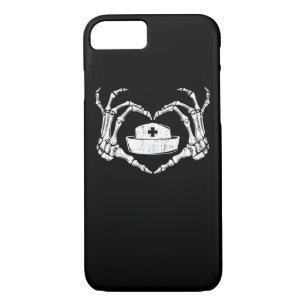 Skeleton Hand Heart Lazy Halloween Costume Funny N iPhone 8/7 Case