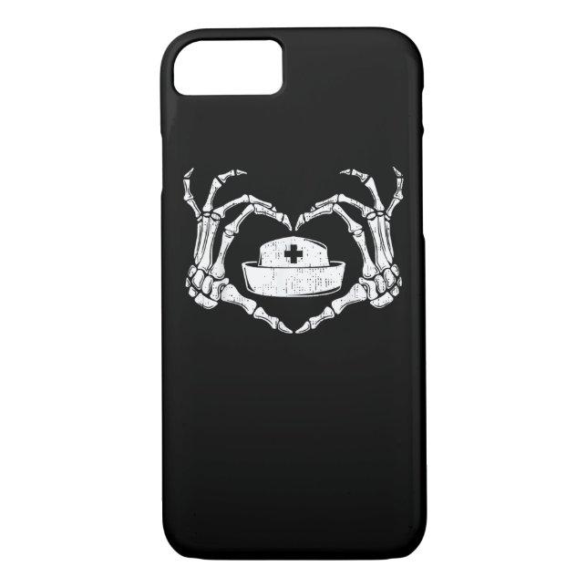 Skeleton Hand Heart Lazy Halloween Costume Funny N Case-Mate iPhone Case (Back)