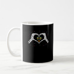 Skeleton Hand Heart Maracas Cinco De Mayo Mexican Coffee Mug