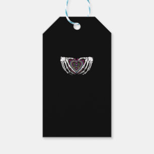 Skeleton Hand Heart Muertos Mexican Day Of Dead Gift Tags