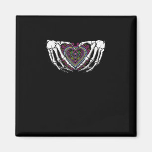 Skeleton Hand Heart Muertos Mexican Day Of Dead Magnet