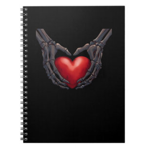 Skeleton Hand Heart Notebook