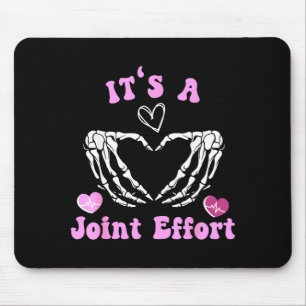Skeleton Hand Heart Orthopedic Nurse It's A Joint Mouse Mat
