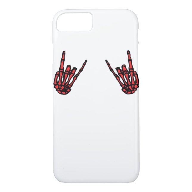 Skeleton Hand Heart Roll & Red Classic  Case-Mate iPhone Case (Back)
