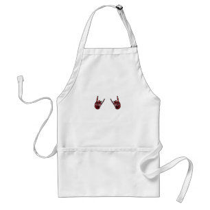 Skeleton Hand Heart Roll Red Classic Look Standard Apron