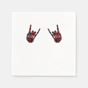 Skeleton Hand Heart Roll & Red Classic  Napkin