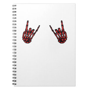 Skeleton Hand Heart Roll & Red Classic  Notebook