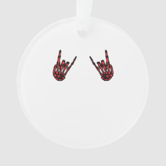 Skeleton Hand Heart Roll & Red Classic Ornament