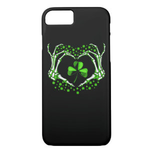 Skeleton Hand Heart Shamrock St Patricks Day Paddy iPhone 8/7 Case