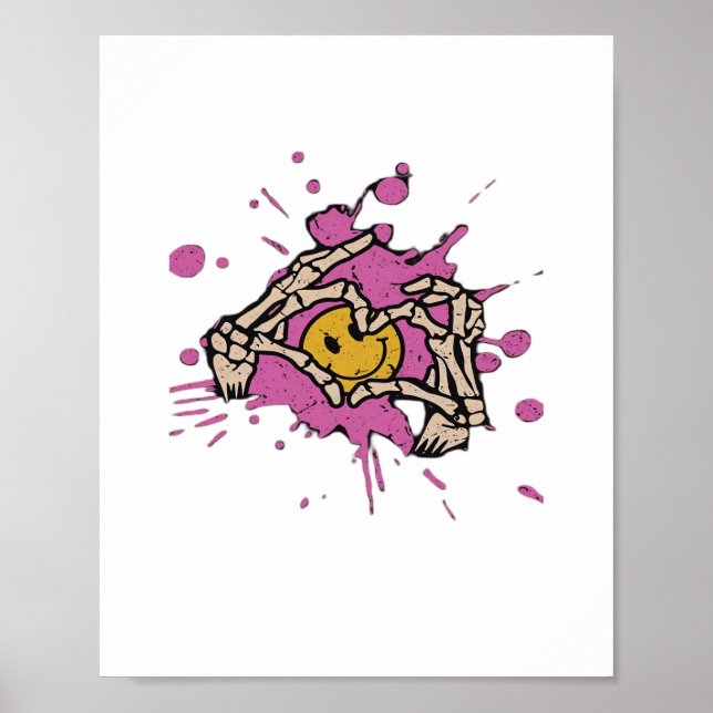 Skeleton Hand Heart Show Classic Poster (Front)