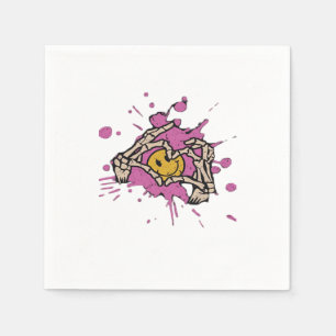 Skeleton Hand Heart Show Classic Style Napkin