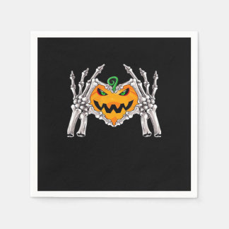 Skeleton Hand Heart Sign Bone Costume Napkin