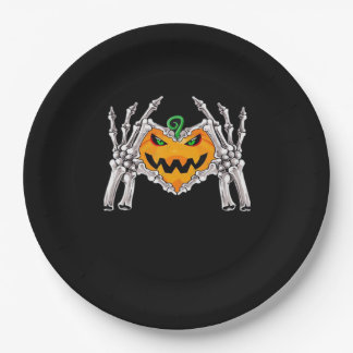 Skeleton Hand Heart Sign Bone Costume Paper Plate