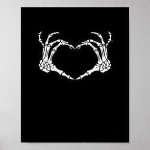 Skeleton Hand Heart Sign Costume Funny Halloween