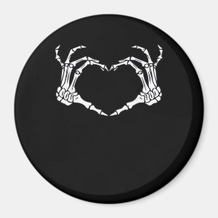 Skeleton Hand Heart Sign Costume Funny Halloween Magnet