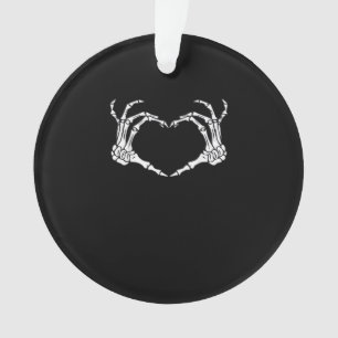 Skeleton Hand Heart Sign Costume Funny Halloween Ornament