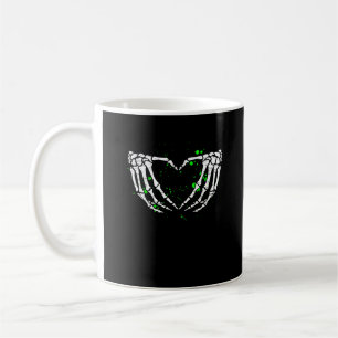 Skeleton Hand Heart Sign Costume Halloween Coffee Mug