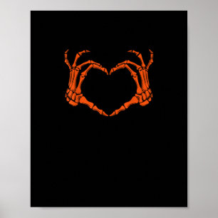 Skeleton Hand Heart Sign Costume Halloween Design