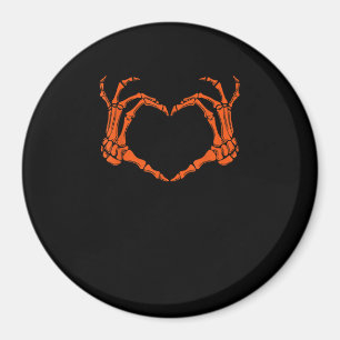 Skeleton Hand Heart Sign Costume Halloween Design Magnet