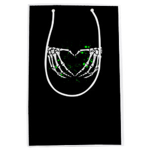 Skeleton Hand Heart Sign Costume Halloween Medium Gift Bag